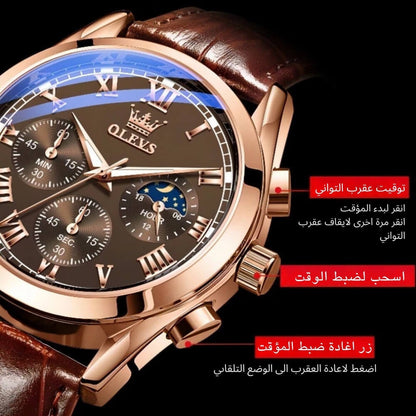 ساعة رجال الأعمال السويسرية الفاخرة